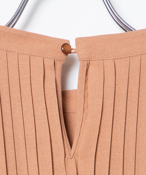 WEGO（ウィゴー）の「WEGO/消しプリーツノースリーブワンピース（ワンピース・レディース・オレンジ系その他2/ブラック・FREE）」の9枚目の写真