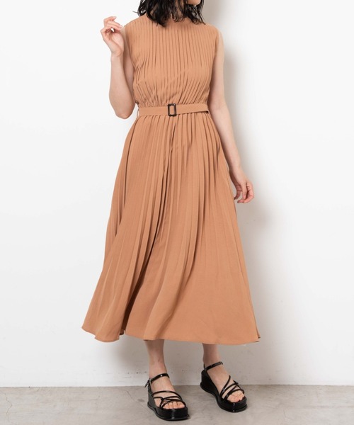 WEGO（ウィゴー）の「WEGO/消しプリーツノースリーブワンピース（ワンピース・レディース・オレンジ系その他2/ブラック・FREE）」の20枚目の写真