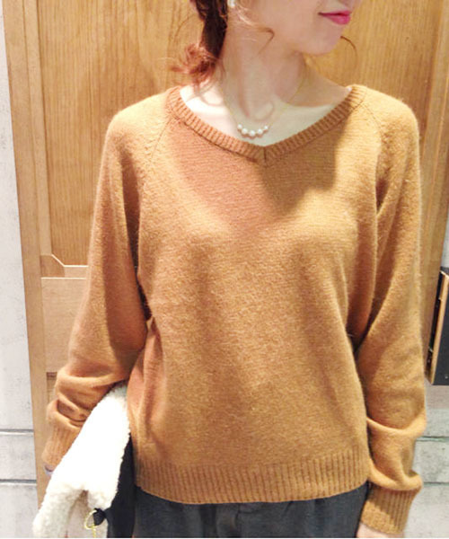 Chico（チコ）の「ナイロンアンゴラソフトドルマンニット（ニット/セーター・レディース・ホワイト/グレー/キャメル/レッド/ネイビー・FREE）」の4枚目の写真