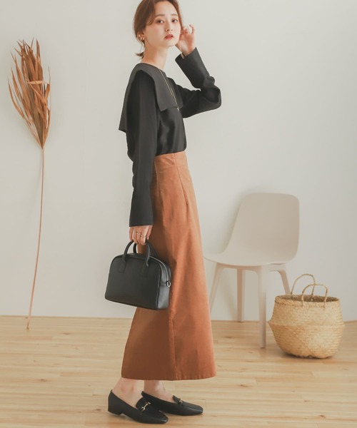 SENSE OF PLACE by URBAN RESEARCH（センスオブプレイスバイアーバンリサーチ）の「セーラーカラーブラウス（シャツ/ブラウス・レディース・ブラック/アイボリー・ONE）」の9枚目の写真