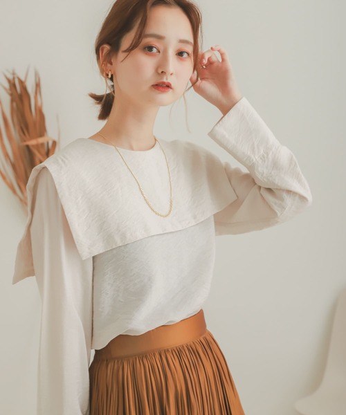 SENSE OF PLACE by URBAN RESEARCH（センスオブプレイスバイアーバンリサーチ）の「セーラーカラーブラウス（シャツ/ブラウス・レディース・ブラック/アイボリー・ONE）」の13枚目の写真