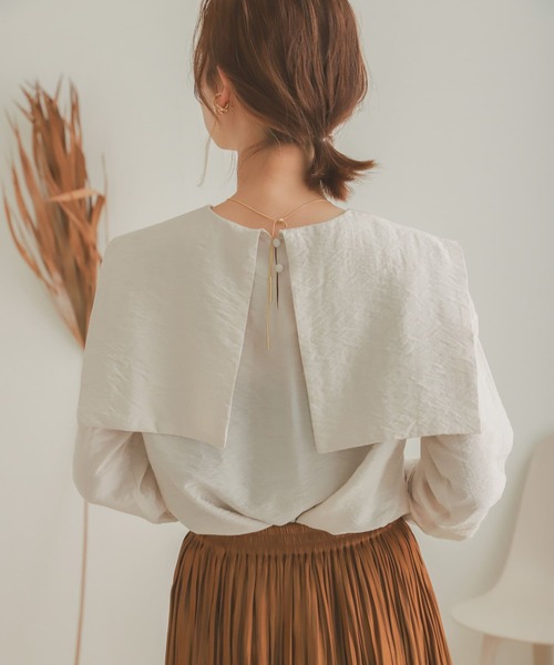 SENSE OF PLACE by URBAN RESEARCH（センスオブプレイスバイアーバンリサーチ）の「セーラーカラーブラウス（シャツ/ブラウス・レディース・ブラック/アイボリー・ONE）」の16枚目の写真