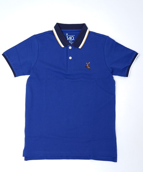 GIORDANO(ジョルダーノ)の「レギュラーフィットトナカイ刺繍ポロシャツ(半袖)(ポロシャツ・キッズ・ホワイト/グレー/ネイビー/レッド・130cm/140cm/120cm/150cm/110cm)」の3枚目の写真