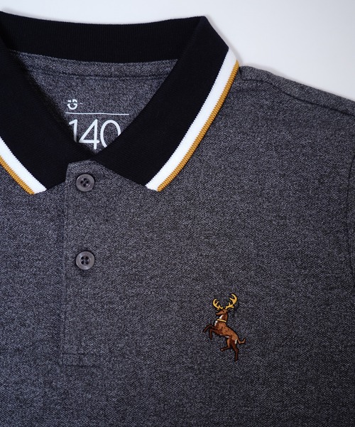GIORDANO(ジョルダーノ)の「レギュラーフィットトナカイ刺繍ポロシャツ(半袖)(ポロシャツ・キッズ・ホワイト/グレー/ネイビー/レッド・130cm/140cm/120cm/150cm/110cm)」の6枚目の写真
