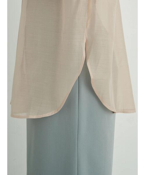 earth music&ecology（アースミュージックアンドエコロジー）の「ダブルポケットシアーシャツ ＊（シャツ/ブラウス・レディース・ブラウン/ライトパープル/ライトベージュ・FREE）」の16枚目の写真