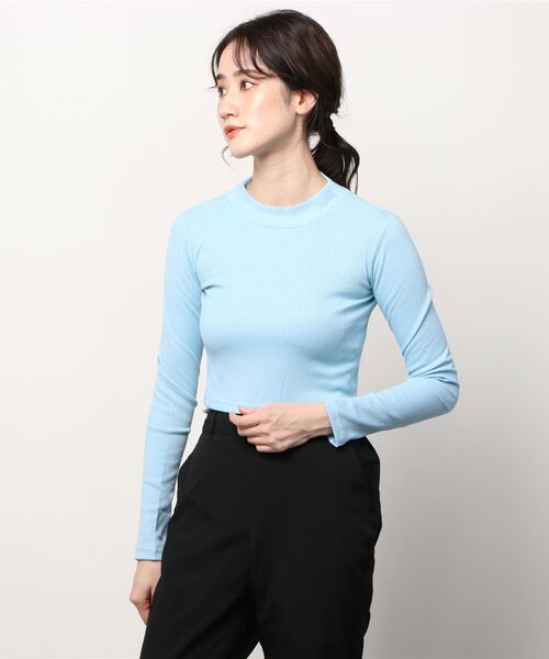 X-girl（エックスガール）の「2-PACK HIGH NECK TOP（Tシャツ/カットソー・レディース・ライトブルー/マルチ・S/M/XS）」の19枚目の写真