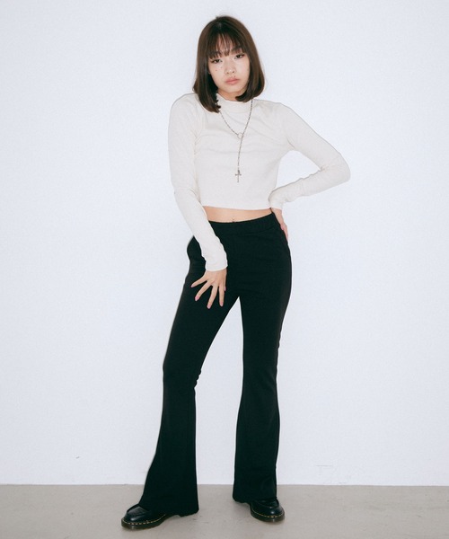 X-girl（エックスガール）の「2-PACK HIGH NECK TOP（Tシャツ/カットソー・レディース・ライトブルー/マルチ・S/M/XS）」の14枚目の写真