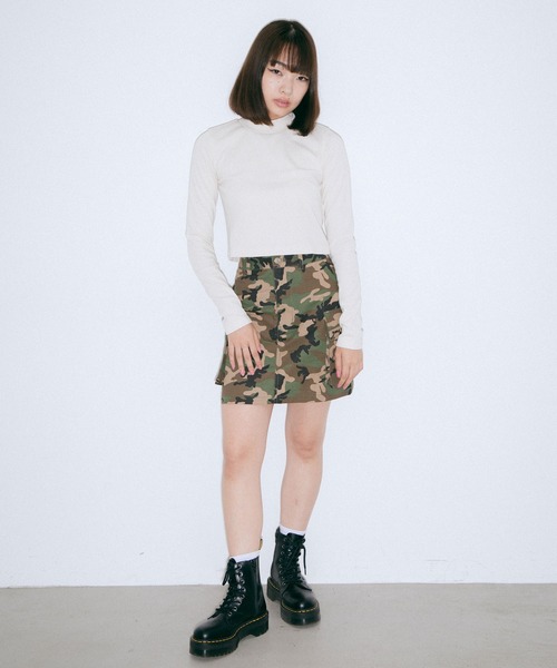 X-girl（エックスガール）の「2-PACK HIGH NECK TOP（Tシャツ/カットソー・レディース・ライトブルー/マルチ・S/M/XS）」の8枚目の写真