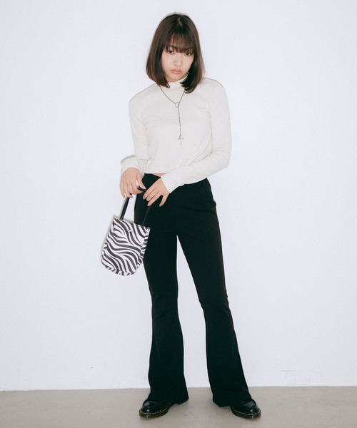 X-girl（エックスガール）の「2-PACK HIGH NECK TOP（Tシャツ/カットソー・レディース・ライトブルー/マルチ・S/M/XS）」の20枚目の写真