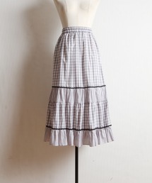 【ZOZO限定】ライン入りギンガムチェックスカート