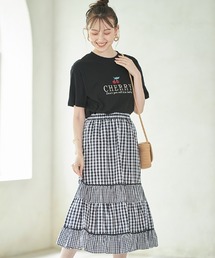 Cookie Chocolate | 【ZOZO限定】ライン入りギンガムチェックスカート(スカート)