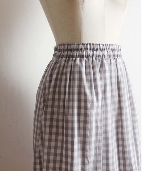 Cookie Chocolate(クッキーチョコレート)の「【ZOZO限定】ライン入りギンガムチェックスカート(スカート・レディース・ブラック/グレー・M)」の6枚目の写真