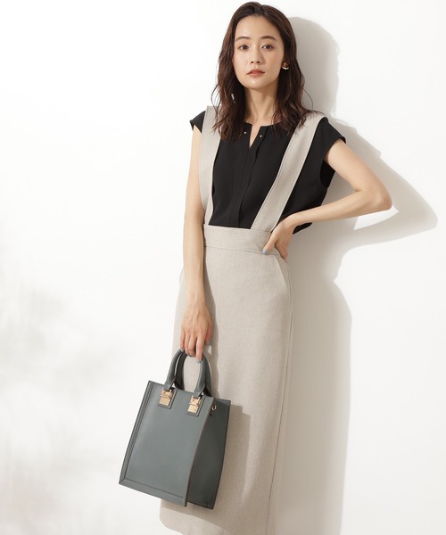 N.(N. Natural Beauty Basic)(エヌエヌナチュラルビューティーベーシック)の「【追加生産】◆2WAYタイトスカート(スカート・レディース・ブラック/ベージュ系その他/ブラウン・MEDIUM)」の3枚目の写真