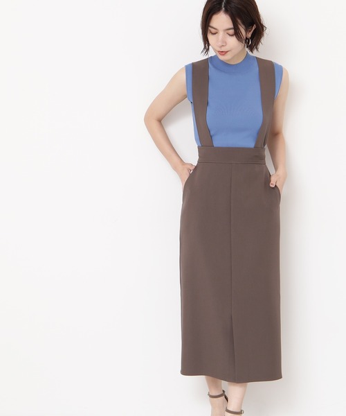 N.(N. Natural Beauty Basic)(エヌエヌナチュラルビューティーベーシック)の「【追加生産】◆2WAYタイトスカート(スカート・レディース・ブラック/ベージュ系その他/ブラウン・MEDIUM)」の1枚目の写真