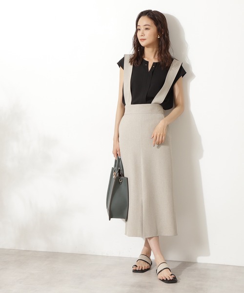 N.(N. Natural Beauty Basic)(エヌエヌナチュラルビューティーベーシック)の「【追加生産】◆2WAYタイトスカート(スカート・レディース・ブラック/ベージュ系その他/ブラウン・MEDIUM)」の8枚目の写真