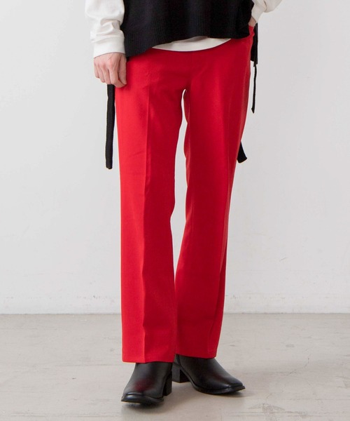 WEGO(ウィゴー)の「WEGO/セミフレアスラックス(スラックス・メンズ・レッド/ダークグリーン/ブラック/ベージュ/レッド系その他/ブルー/アイボリー/ブルー系その他/グリーン・MEDIUM/LARGE/SMALL)」の9枚目の写真