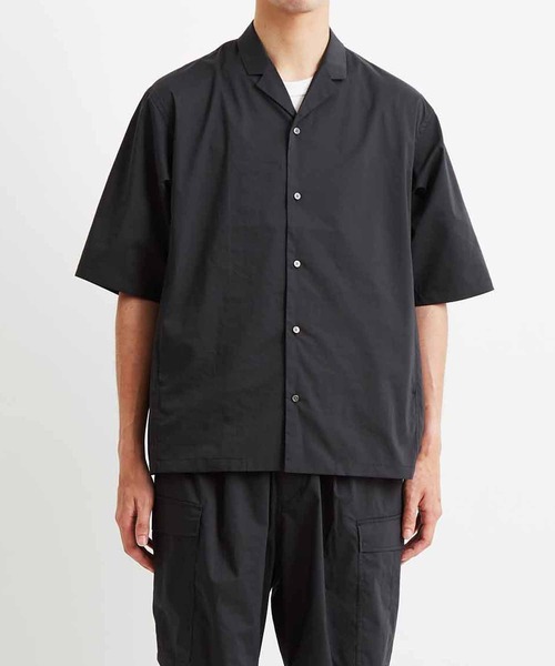 ADAM ET ROPE'（アダムエロペ）の「【TOOLIGHT】吸水速乾/超軽量/TC オープンカラーシャツ/セットアップ対応（シャツ/ブラウス・メンズ・ブラック/ネイビー・S/M/L/XL）」の4枚目の写真