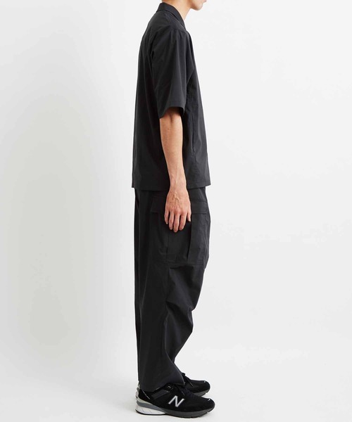 ADAM ET ROPE'（アダムエロペ）の「【TOOLIGHT】吸水速乾/超軽量/TC オープンカラーシャツ/セットアップ対応（シャツ/ブラウス・メンズ・ブラック/ネイビー・S/M/L/XL）」の8枚目の写真