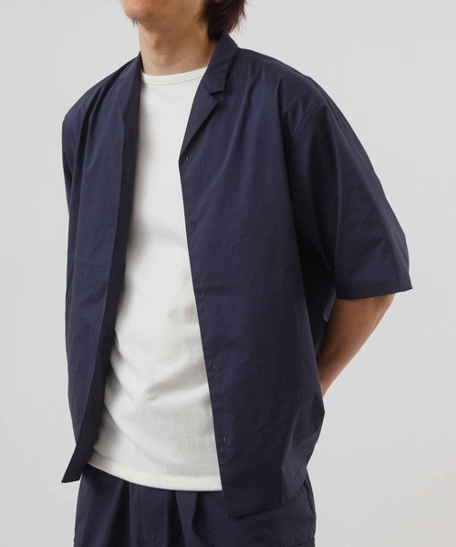 ADAM ET ROPE'（アダムエロペ）の「【TOOLIGHT】吸水速乾/超軽量/TC オープンカラーシャツ/セットアップ対応（シャツ/ブラウス・メンズ・ブラック/ネイビー・S/M/L/XL）」の22枚目の写真