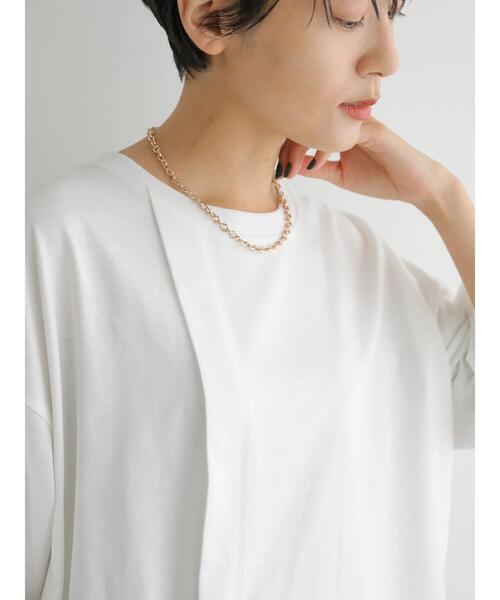 AMERICAN HOLIC（アメリカンホリック）の「サイドベルトカットチュニック（Tシャツ/カットソー・レディース・チャコールグレー/オフホワイト・L/M）」の12枚目の写真