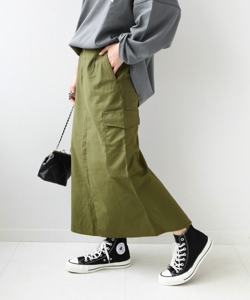 JOURNAL STANDARD relume（ジャーナルスタンダード　レリューム）の「カーゴスカート◆（スカート・レディース・カーキ・36/38）」の4枚目の写真