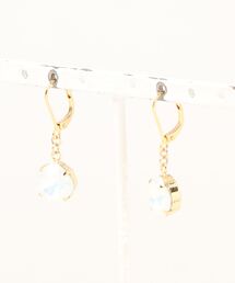 【Le soleil】一粒の輝き　スワロフスキーフレンチフックピアス(MA)