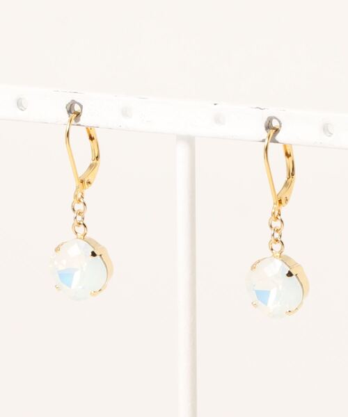 tone(トーン)の「【Le soleil】一粒の輝き スワロフスキーフレンチフックピアス(MA)(ピアス(両耳用)・レディース・その他1/その他/ホワイト系その他/ゴールド・FREE)」の9枚目の写真