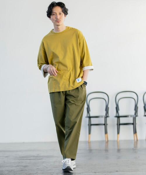 coen（コーエン）の「フェイクレイヤード7分袖Tシャツ（Tシャツ/カットソー・メンズ・ブラウン/ケリー/マスタード・SMALL/MEDIUM/LARGE/X-LARGE）」の10枚目の写真