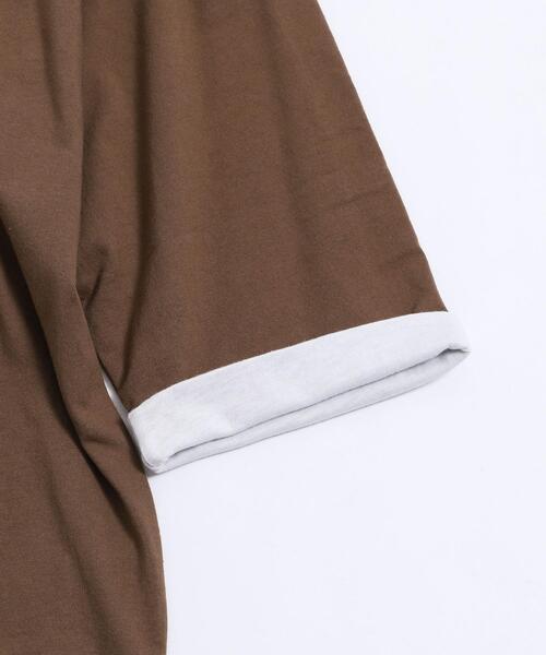 coen（コーエン）の「フェイクレイヤード7分袖Tシャツ（Tシャツ/カットソー・メンズ・ブラウン/ケリー/マスタード・SMALL/MEDIUM/LARGE/X-LARGE）」の20枚目の写真