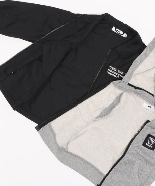 WASK（ワスク）の「WASK/3WAY ナイロン ＋ 裏毛 ロゴ 刺繍 プリントコーチ ジャケット (100~160cm)（その他アウター・キッズ・ブラック/レッド・120/140/110/130/160/150/100）」の19枚目の写真