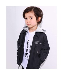 WASK/3WAY ナイロン ＋ 裏毛 ロゴ 刺繍 プリントコーチ ジャケット (100~160cm)