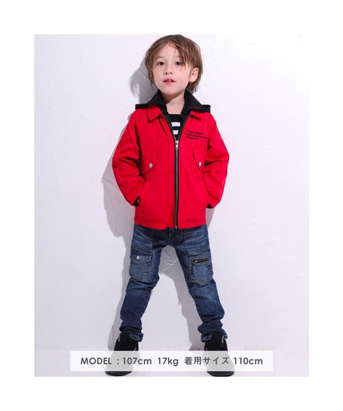 WASK（ワスク）の「WASK/3WAY ナイロン ＋ 裏毛 ロゴ 刺繍 プリントコーチ ジャケット (100~160cm)（その他アウター・キッズ・ブラック/レッド・120/140/110/130/160/150/100）」の22枚目の写真