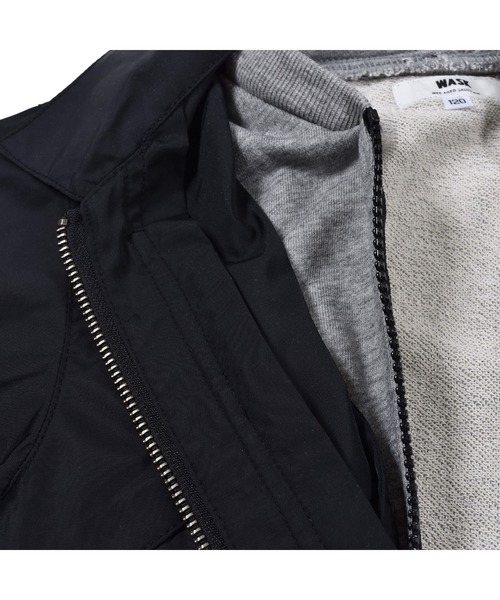 WASK（ワスク）の「WASK/3WAY ナイロン ＋ 裏毛 ロゴ 刺繍 プリントコーチ ジャケット (100~160cm)（その他アウター・キッズ・ブラック/レッド・120/140/110/130/160/150/100）」の6枚目の写真