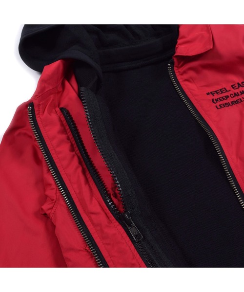 WASK（ワスク）の「WASK/3WAY ナイロン ＋ 裏毛 ロゴ 刺繍 プリントコーチ ジャケット (100~160cm)（その他アウター・キッズ・ブラック/レッド・120/140/110/130/160/150/100）」の15枚目の写真