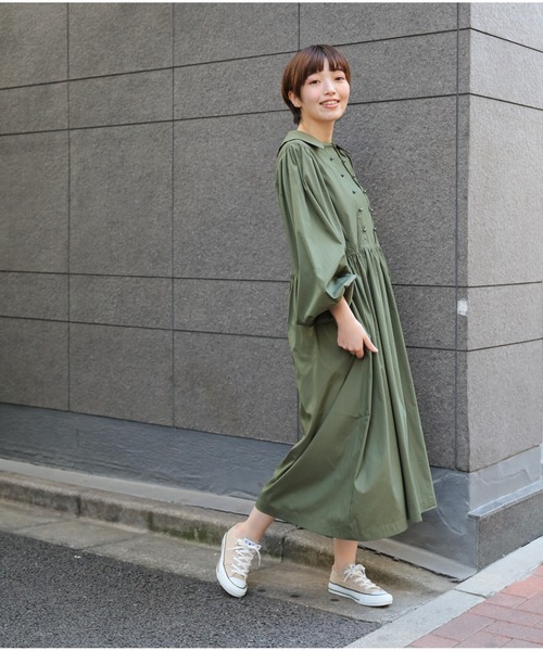 sakishimatokyo（サキシマトーキョー）の「【ZOZO限定】サキシマamp「ダブルボタンフレアワンピース」（ワンピース・レディース・ブラック/ネイビー/カーキ・FREE）」の7枚目の写真