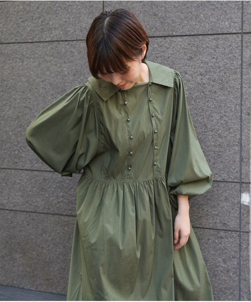 sakishimatokyo（サキシマトーキョー）の「【ZOZO限定】サキシマamp「ダブルボタンフレアワンピース」（ワンピース・レディース・ブラック/ネイビー/カーキ・FREE）」の10枚目の写真