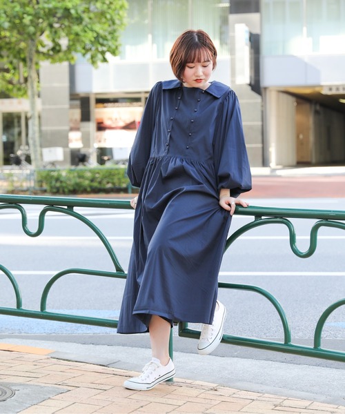 sakishimatokyo（サキシマトーキョー）の「【ZOZO限定】サキシマamp「ダブルボタンフレアワンピース」（ワンピース・レディース・ブラック/ネイビー/カーキ・FREE）」の8枚目の写真