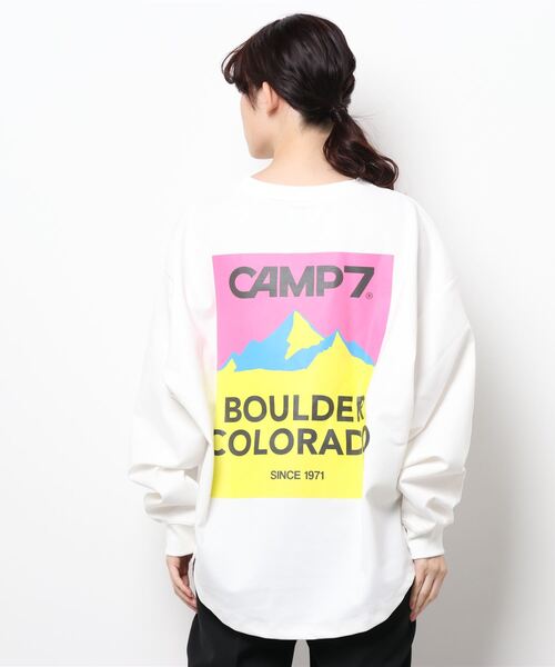 CAMP7（キャンプセブン）の「【CAMP7】バックスクエアロゴロンＴ（Tシャツ/カットソー・レディース・ホワイト/ブラック/パープル・L/M）」の4枚目の写真