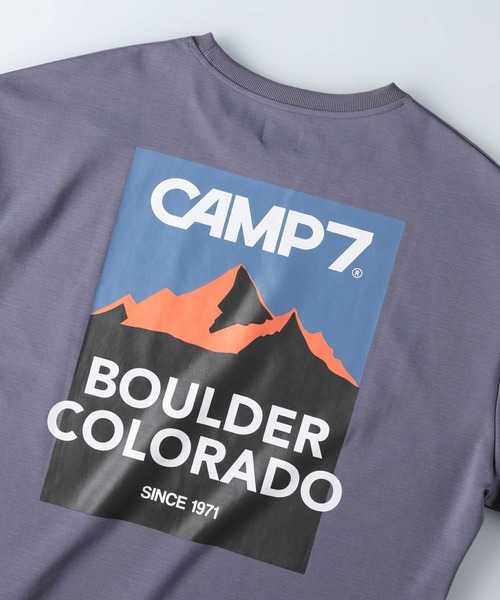 CAMP7（キャンプセブン）の「【CAMP7】バックスクエアロゴロンＴ（Tシャツ/カットソー・レディース・ホワイト/ブラック/パープル・L/M）」の12枚目の写真