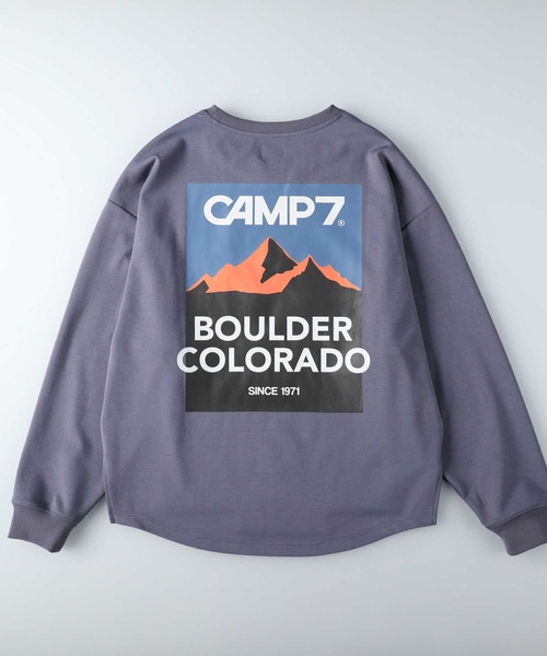 CAMP7（キャンプセブン）の「【CAMP7】バックスクエアロゴロンＴ（Tシャツ/カットソー・レディース・ホワイト/ブラック/パープル・L/M）」の10枚目の写真