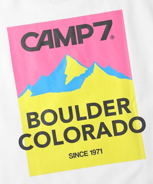 CAMP7（キャンプセブン）の「【CAMP7】バックスクエアロゴロンＴ（Tシャツ/カットソー・レディース・ホワイト/ブラック/パープル・L/M）」の22枚目の写真