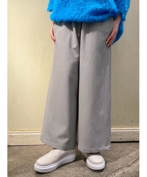 BEARDSLEY（ビアズリー）の「ウエストリブ裏起毛パンツ（その他パンツ・レディース・アイボリー/ブラック/グレー・0/1/2）」の3枚目の写真