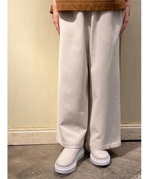 BEARDSLEY（ビアズリー）の「ウエストリブ裏起毛パンツ（その他パンツ・レディース・アイボリー/ブラック/グレー・0/1/2）」の2枚目の写真