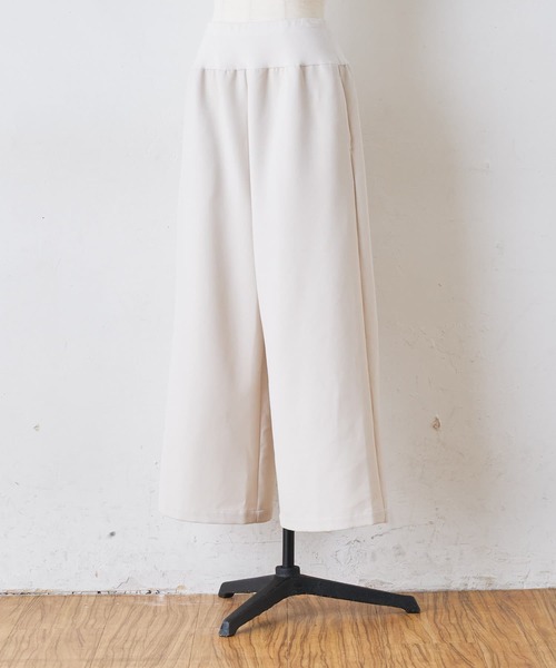 BEARDSLEY（ビアズリー）の「ウエストリブ裏起毛パンツ（その他パンツ・レディース・アイボリー/ブラック/グレー・0/1/2）」の5枚目の写真