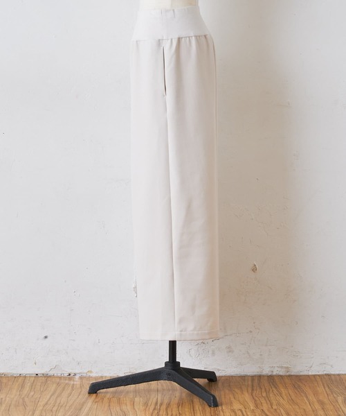 BEARDSLEY（ビアズリー）の「ウエストリブ裏起毛パンツ（その他パンツ・レディース・アイボリー/ブラック/グレー・0/1/2）」の6枚目の写真