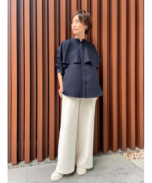 BEARDSLEY（ビアズリー）の「ウエストリブ裏起毛パンツ（その他パンツ・レディース・アイボリー/ブラック/グレー・0/1/2）」の14枚目の写真