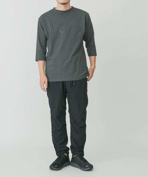 EKAL（エカル）の「EKAL　ロゴ8分袖Tシャツ（Tシャツ/カットソー・メンズ・チャコールグレー/グリーン・MEDIUM/LARGE）」の14枚目の写真