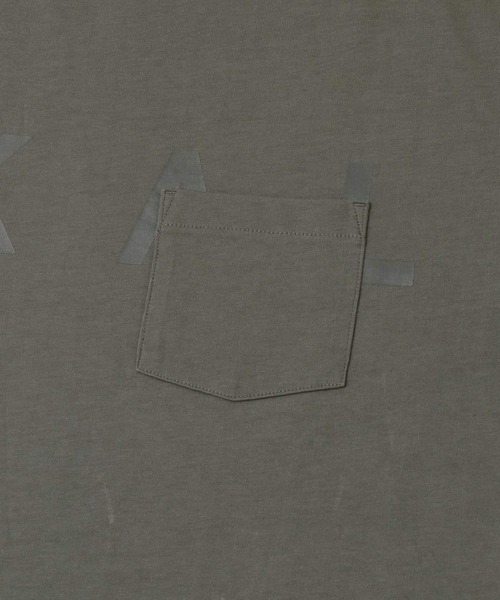 EKAL（エカル）の「EKAL　ロゴ8分袖Tシャツ（Tシャツ/カットソー・メンズ・チャコールグレー/グリーン・MEDIUM/LARGE）」の9枚目の写真