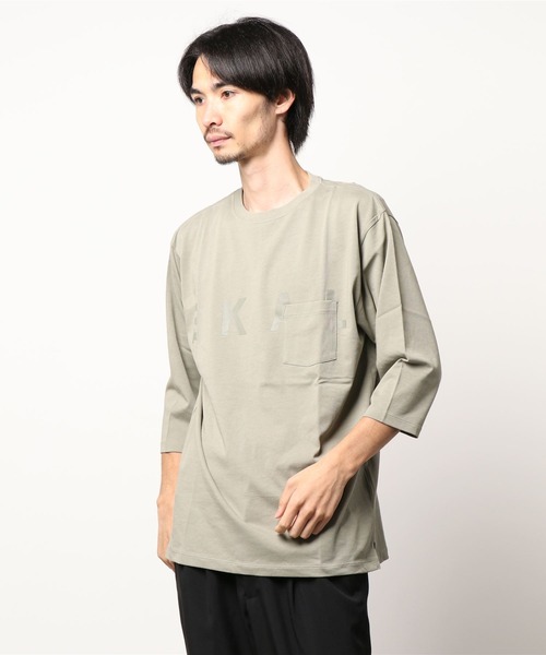 EKAL（エカル）の「EKAL　ロゴ8分袖Tシャツ（Tシャツ/カットソー・メンズ・チャコールグレー/グリーン・MEDIUM/LARGE）」の11枚目の写真