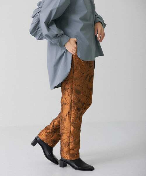 KBF(ケイビーエフ)の「ジャガードテーパードパンツ(その他パンツ・レディース・グリーン/ブラック/ブラウン系その他・ONE)」の5枚目の写真